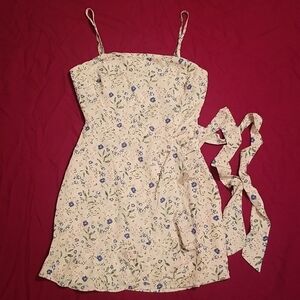 Abbeline Floral Spaghetti Strap Dress with Tie